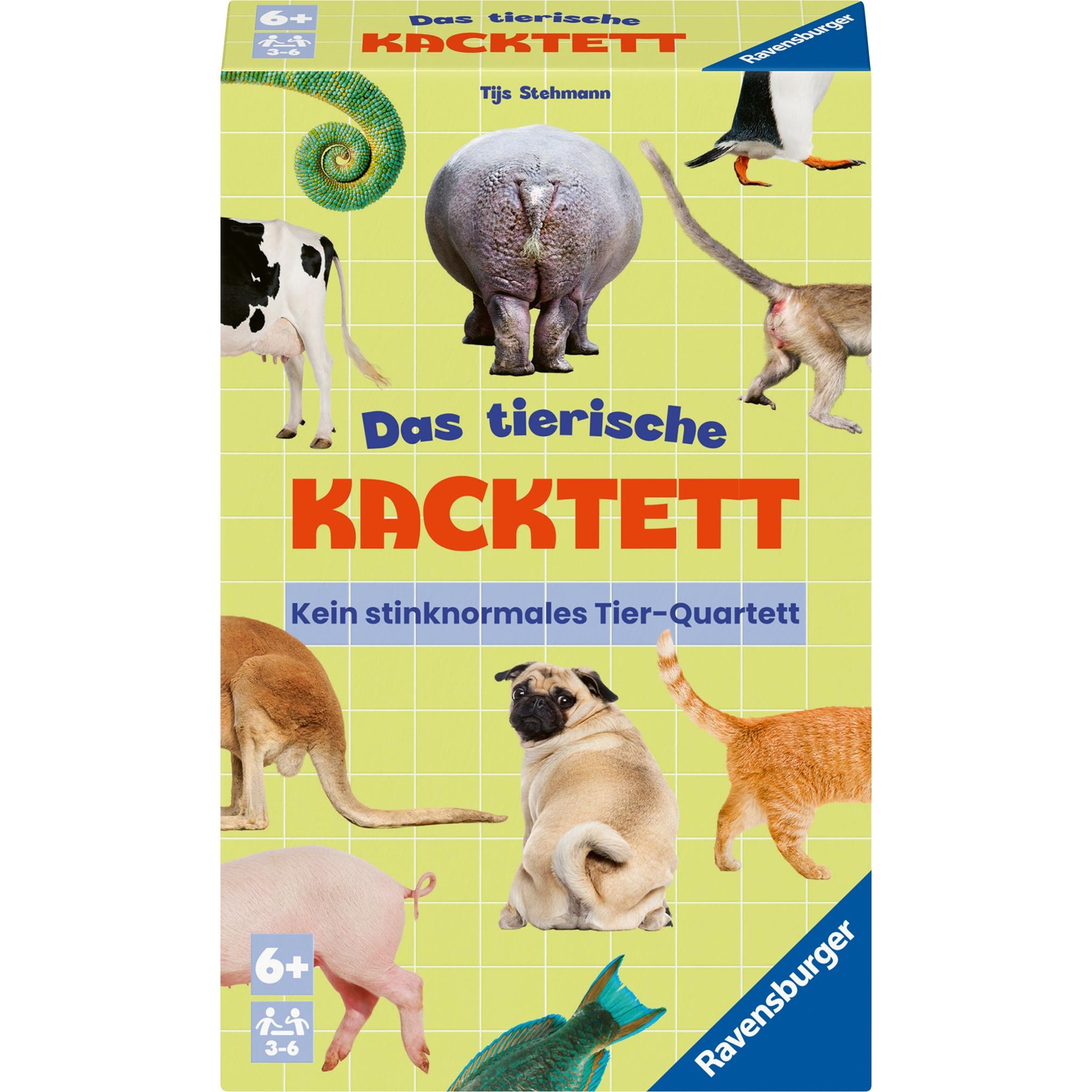 Thumbnail - Ravensburger 23050 - Das tierische Kacktett, Quartett mit Tierkacke-Thema, Familienspiel für Kinder (Deutsch)