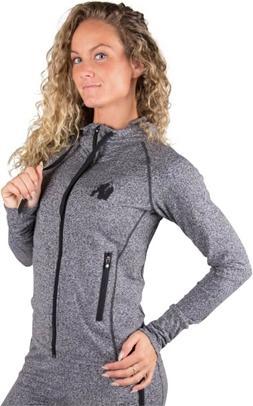 Immagine prodotto Gorilla Wear Felpa con cappuccio con zip Shawnee, grigio misto (XS)