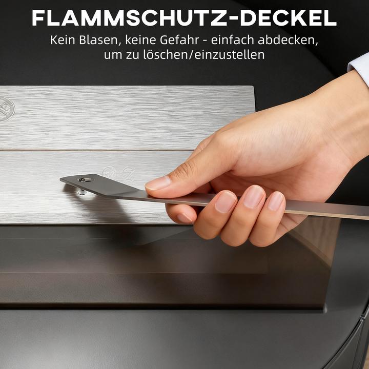 Immagine prodotto Homcom Ethanol-Kamin Stahl, Edelstahl Schwarz