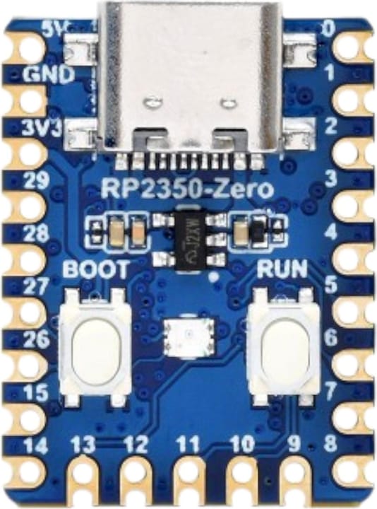 Actual product image WaveShare RP2350-Zero Mini Raspberry Pi Pico basierter MCU mit Headers