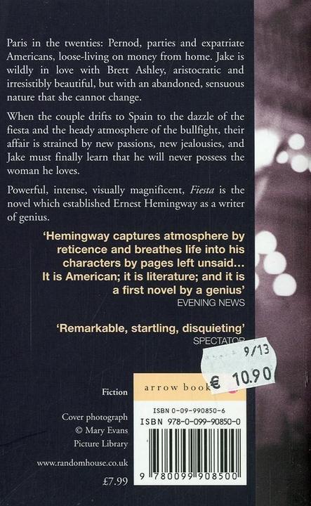 Image du produit Fiesta (Anglais, Ernest Hemingway, 1999)