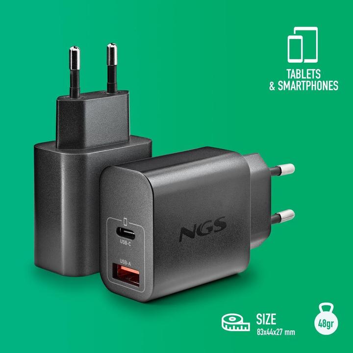 Productafbeelding NGS ERA 20W BLACK (20 W, 2 ports)