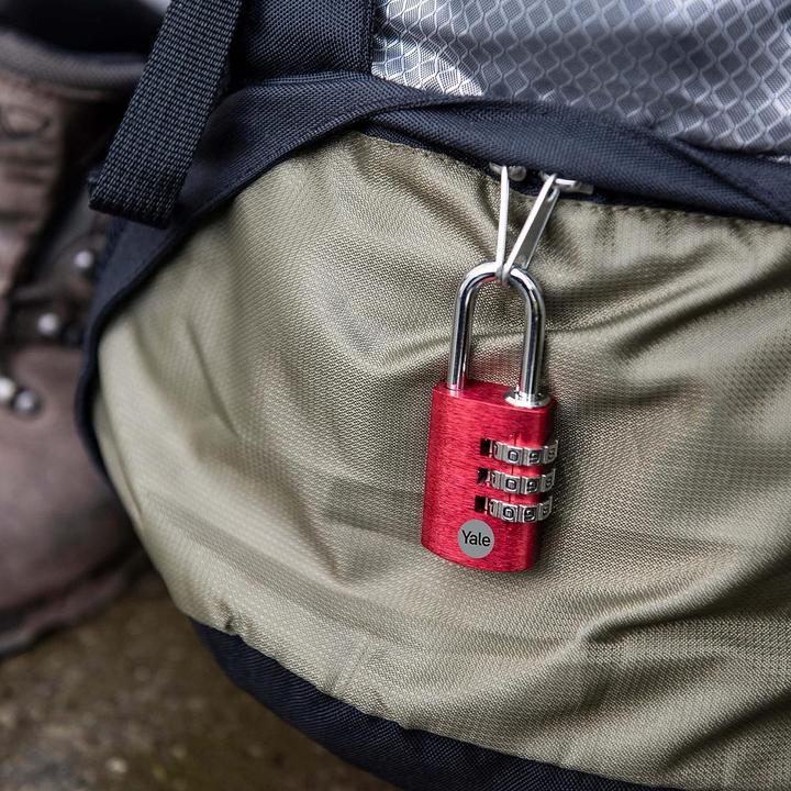 Actual product image Yale YE3CB/20/121/1/CO Padlock 20 mm Red Combination lock
