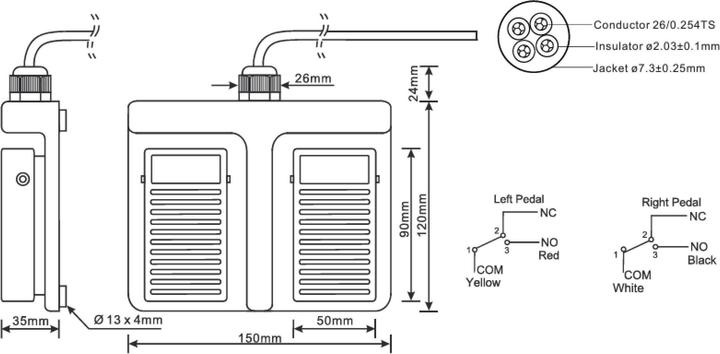 Immagine prodotto Tru Components Interruttore a pedale