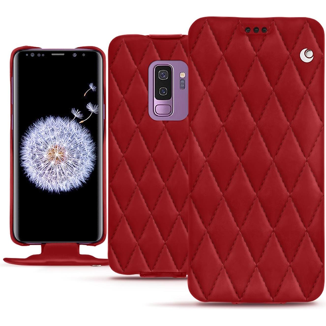Thumbnail - Noreve Lederschutzhülle vertikal (Samsung Galaxy S9+), Smartphone Hülle, Rot