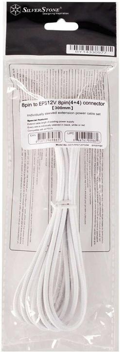 Produktbild Silverstone ATX Extension 8-8(4+4)Pin weiss