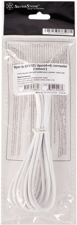 Actual product image Silverstone ATX Extension 8-8(4+4)Pin white