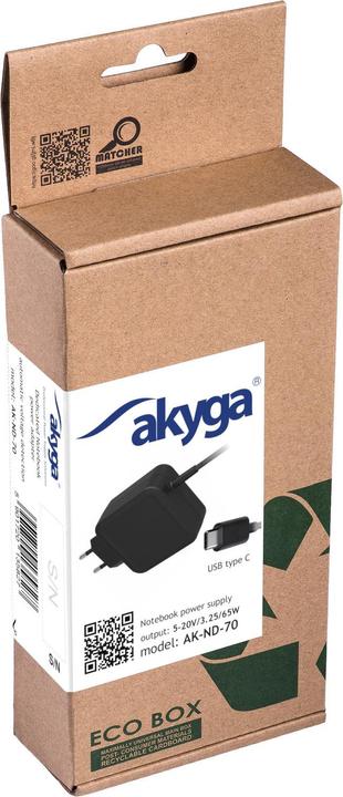 Immagine prodotto Akyga Alimentatore per notebook AC per Netbook (65 W)