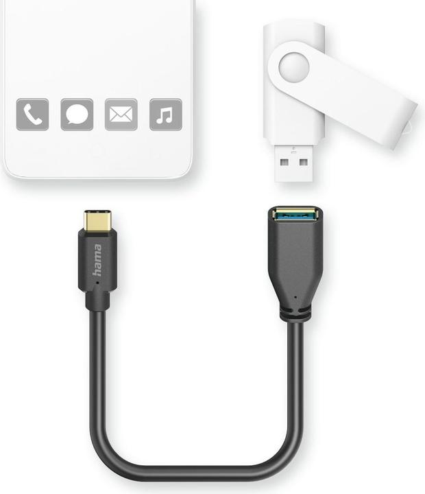 Immagine prodotto Hama USB C – USB A Adapter (0.15 m, USB 3.2 Gen 1)