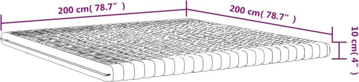 Produktbild VidaXL Manka (200 x 200 cm, Schaumstoffkern)