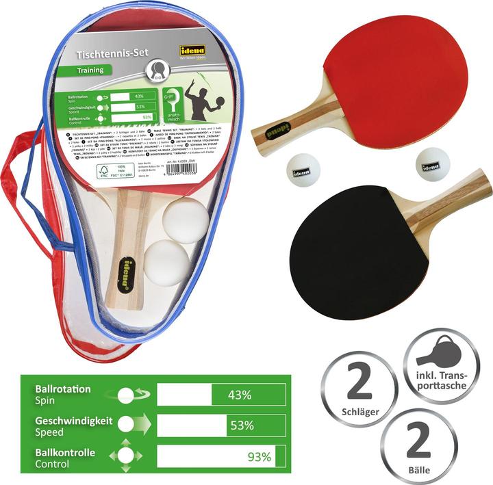 Produktbild Idena Tischtennis-Set Training 5teilig