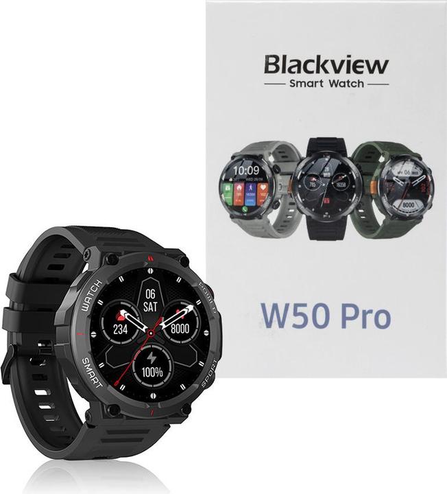 Immagine prodotto Blackview W50 Pro (Montre Connectée Durcie - 1.45" - Microphone intégré) Noir