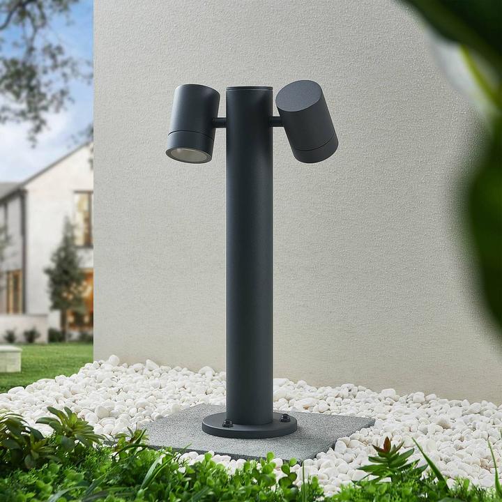 Produktbild Lucande Maloney 2 Garten Leuchte H50 Dark Grey (GU10, IP54)