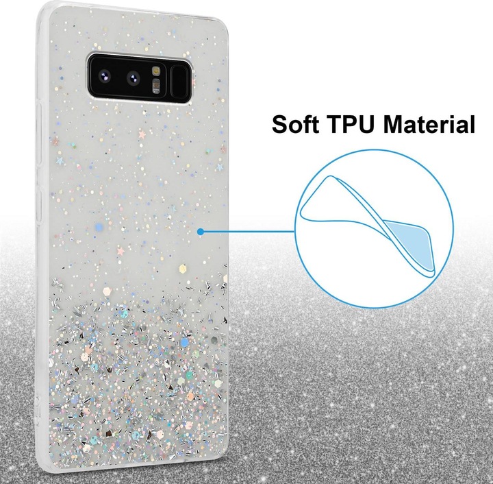 Actual product image Cadorabo Bumper TPU funkelnder Glitter (Samsung Galaxy Note 8)