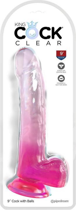 Produktbild Doc Johnson KingCockClear 9 w balls Pink