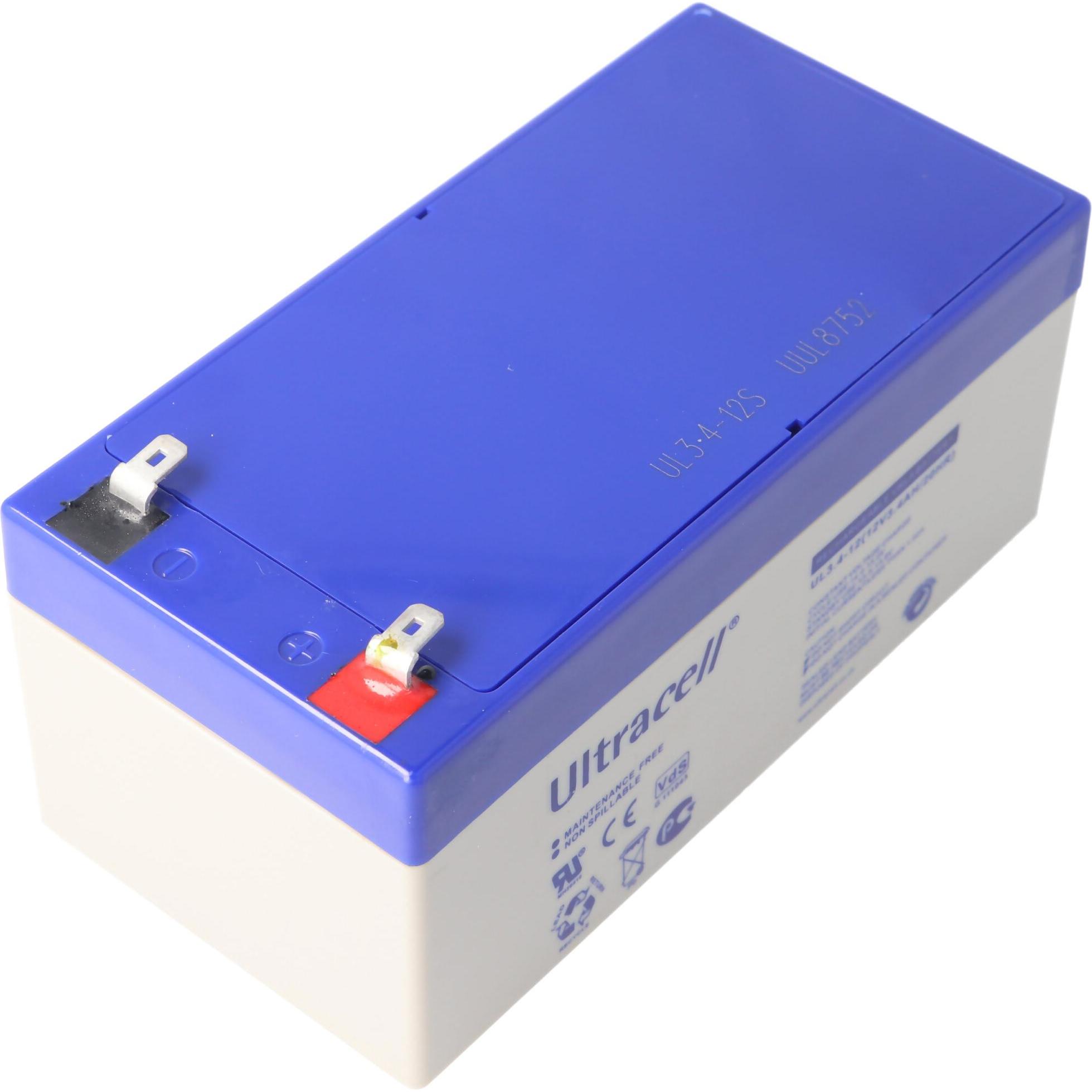 Thumbnail - Ultracell, Versorgungsbatterie, UL3.4-12 Blei Akku 12 Volt, 3.4Ah (12 V, 3.40 Ah)