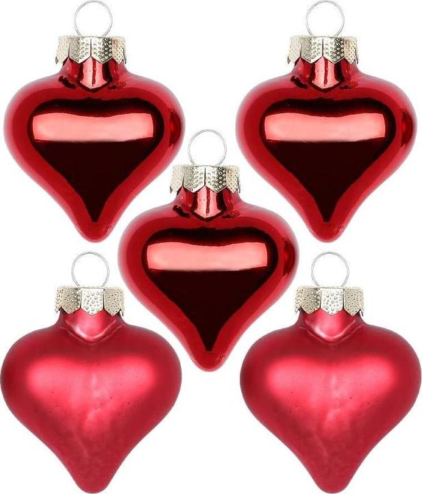Produktbild Inge’s Glas Christmas Decor Herz Chianti 4 cm 8 Stück (8x)