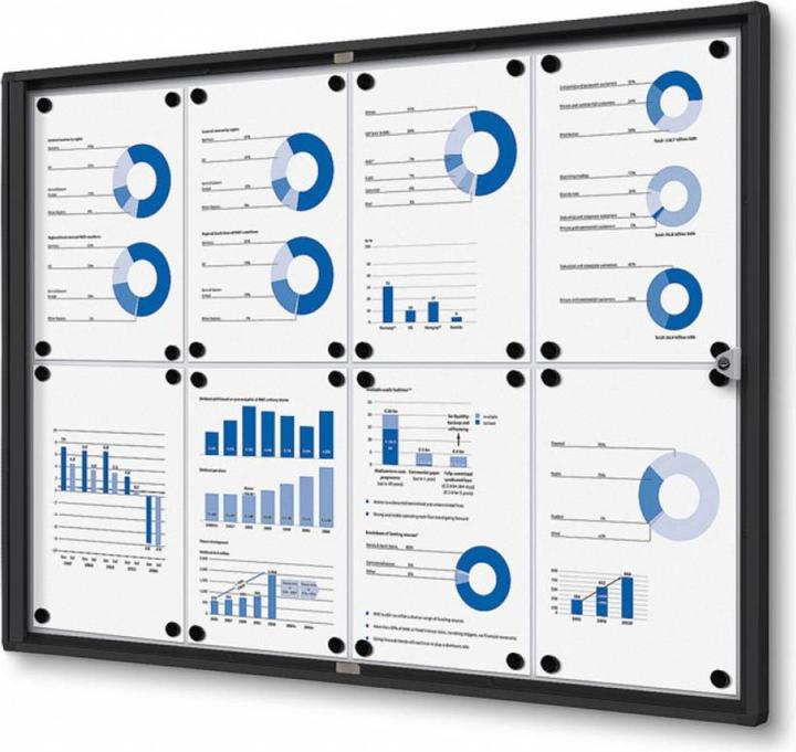Productafbeelding Showdown Displays Showdown® Displays Showcase Economy zwart 8x DIN A4 (Prikbord, 93.10 x 65.50 cm)