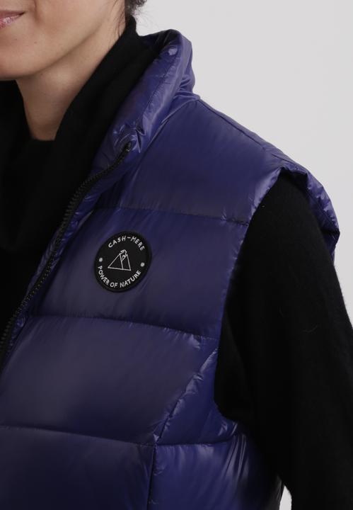 Produktbild Cash-Mere Daunengilet mit Kaschmirfutter in glänzender Optik (XS)