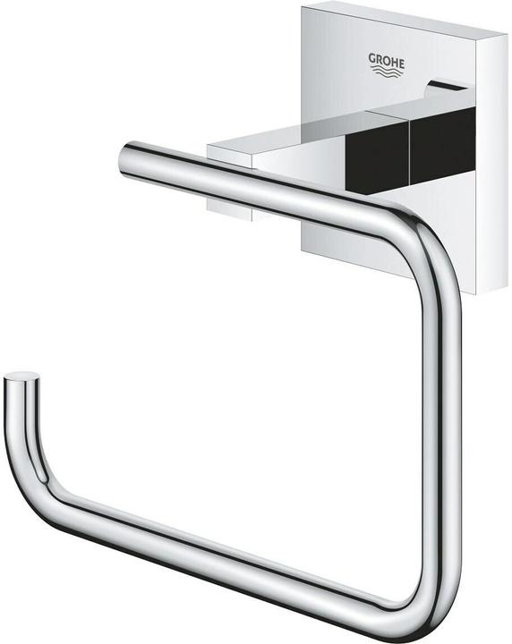 Actual product image Grohe Start Cube QuickFix toilet roll holder, without lid, adhesive, chrome