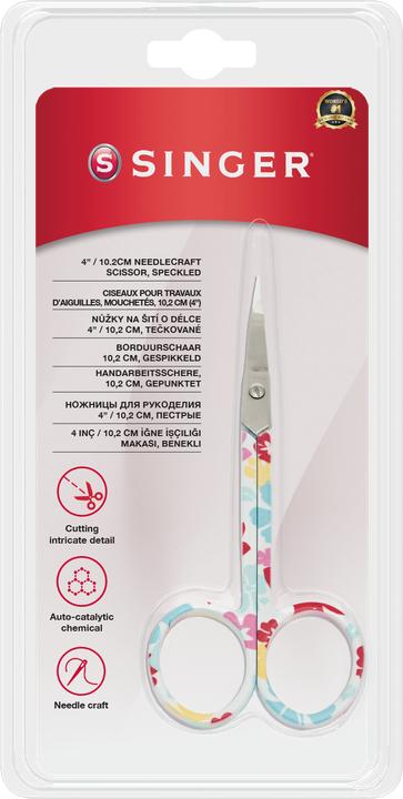 Image du produit Singer Ciseaux de travail manuel, moucheté multicolore, 10.2cm (10.20 cm)