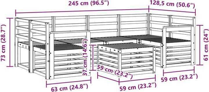 Produktbild vidaXL Outdoor-Sofa