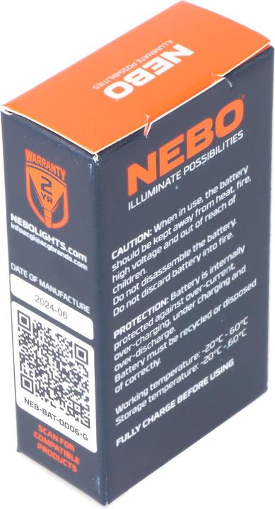 Produktbild Nebo wiederaufladbare Batterie 2x21700, 9000 MAH (1 Stk., 21700, 9000 mAh)