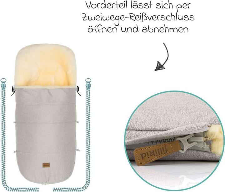Actual product image Fillikid Fusssäcke für Kinderwagen & Buggys Lammfell-Fusssack Makalu Style für Buggy