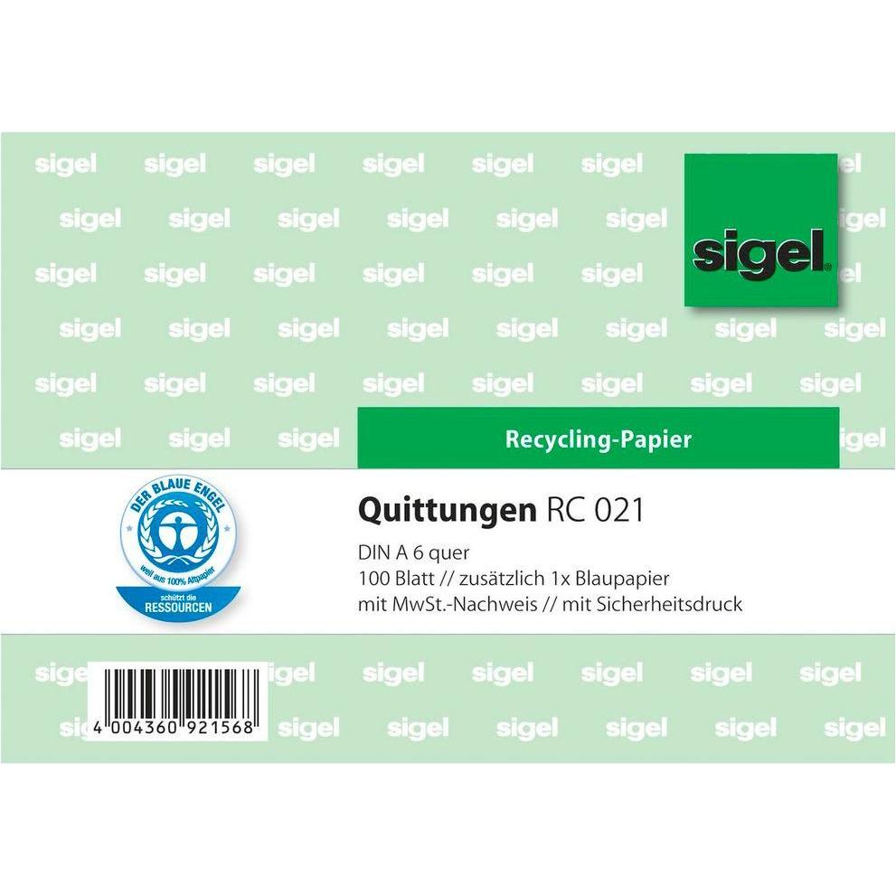 Sigel, Polizza di versamento, RC021 Modulo aziendale (100 x)