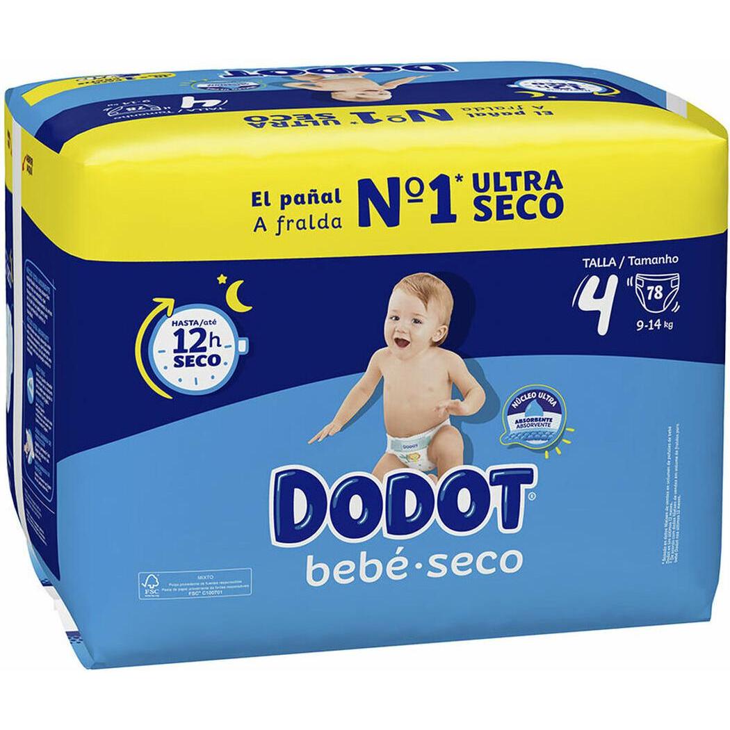 Dodot Asciutto Pannolini Talla 4 (Dimensione 4, 78 pz.)