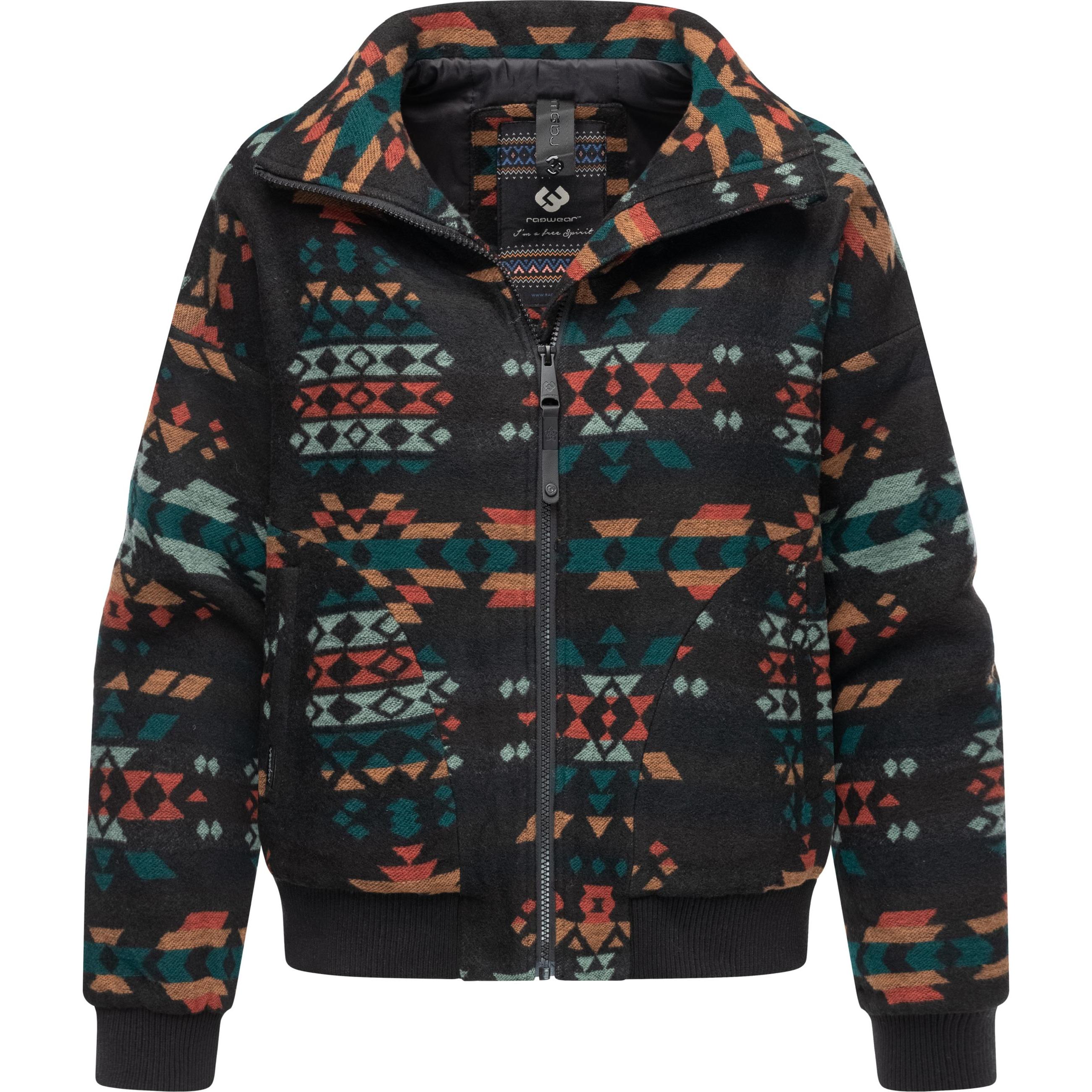 Ragwear, Damen, Jacke, Toscia Ikat (L), Schwarz, L