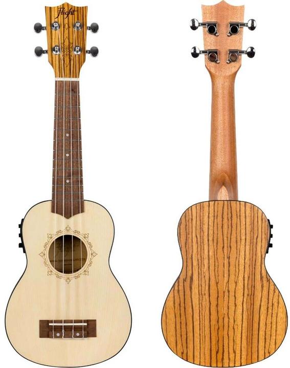 Actual product image Flight Designer Series DUS320 CEQ SP/ZEB electric-acoustic sopraan ukelele met gigbag (Soprano)