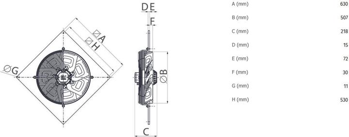 Nährwerte und Zutaten Vortice A-E / M 230 V