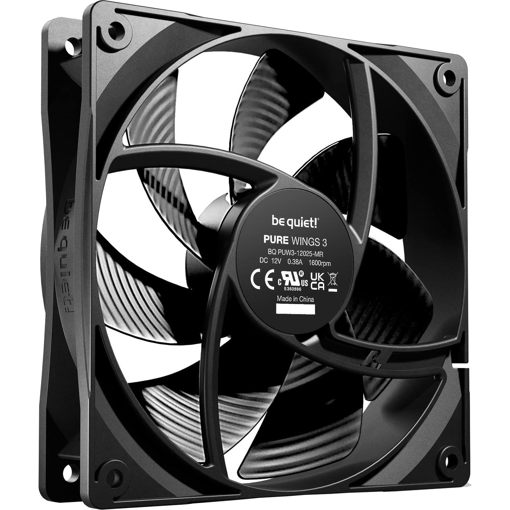 be quiet! Pure Wings 3 (120 mm, 1 x), PC Lüfter, Schwarz