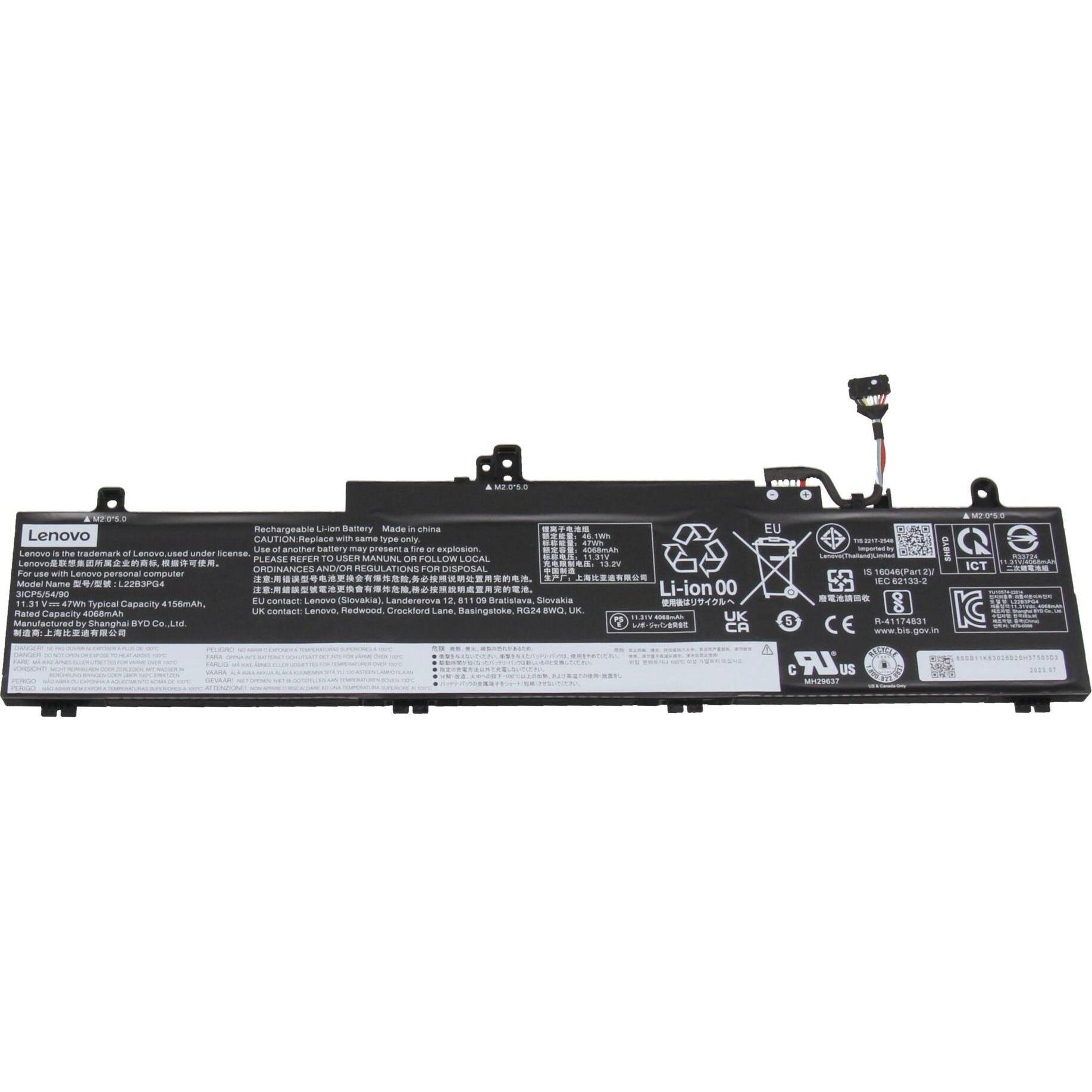 Lenovo 5B11K63022 (3 Zellen, 4156 mAh), Notebook Akku