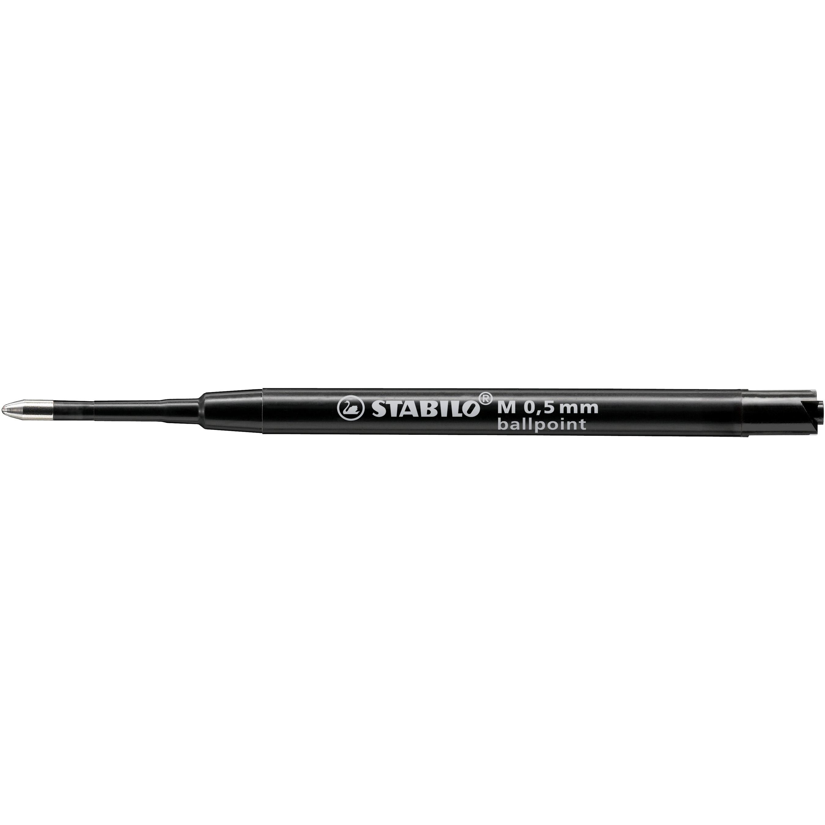 Thumbnail - 10x STABILO, Ersatzpatrone, Ballpoint Refill Kugelschreiber Grossraummine (Ersatzmine, Schwarz, 0.50 mm)