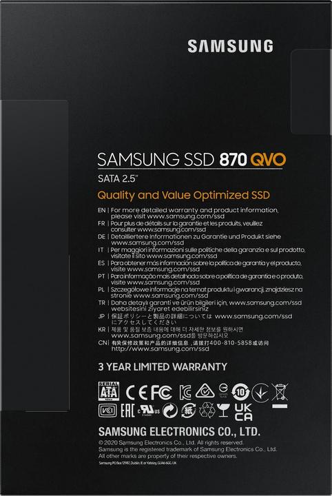 Image du produit Samsung 870 QVO (1000 Go, 2.5")