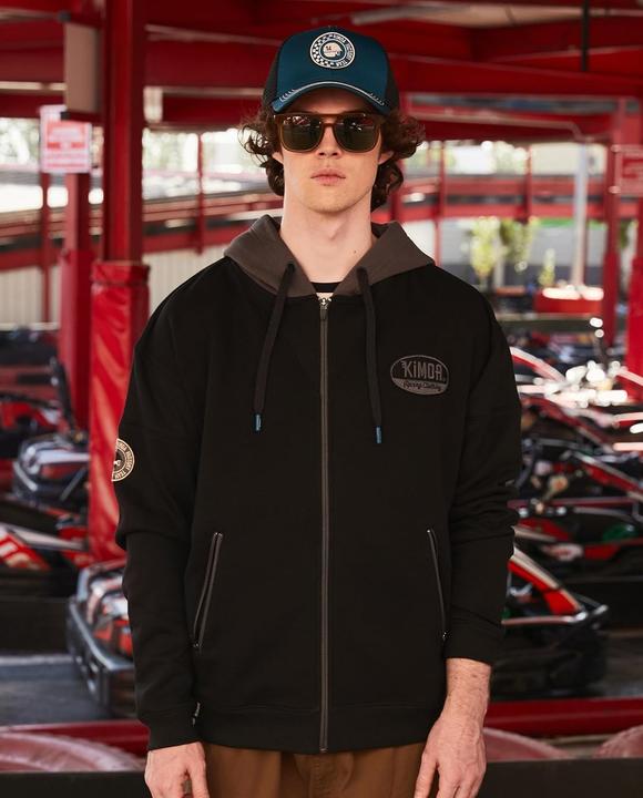 Actual product image Kimoa Patch Racing Hooded Sweatshirt (XL)