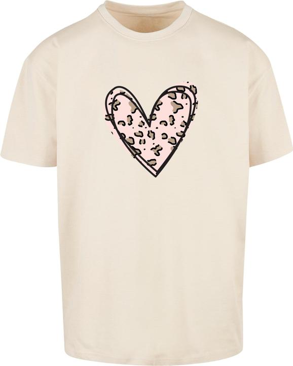 Produktbild Merchcode Valentines Day - Leopard Heart Heavy Oversize Tee - 118095 (4XL)