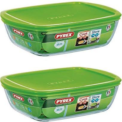 Actual product image Pyrex Glass bowl with lid, rectangular, 28 x 20 cm, 2.6 l (2.50 l)