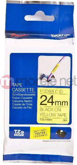 Brother Klebeband TZEFX651 (schwarz auf gelb) (2.40 cm, Schwarz)