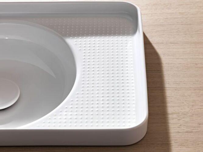 Actual product image Laufen Built-in washbasin VAL v ob with overflow without tap hole white LCC (360 mm, 550 mm)