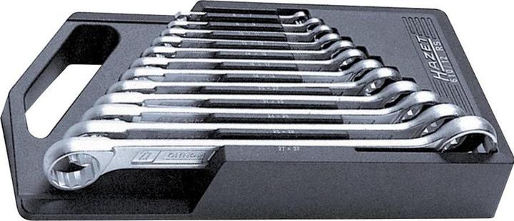 Produktbild HAZET Doppel-Ringschlüssel Satz 610N/12RS ∙ Aussen Doppel-Sechskant-Tractionsprofil ∙ 6 x 7 - 27 x 3…