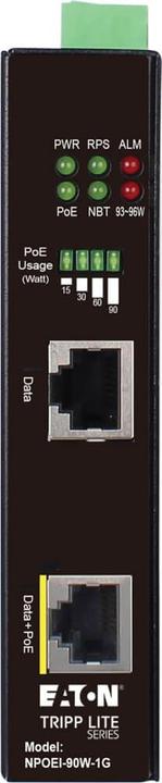 Immagine prodotto Eaton Iniettore PoE Gigabit Ethernet industriale 90W PoE++ 802.3bt Midspan da -40 a +75 DIN ra (UPUA, 90 W)