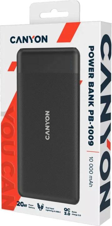 Produktbild Canyon Power bank PB-109 10000 mAh (10000 mAh, 20 W, 37 Wh)