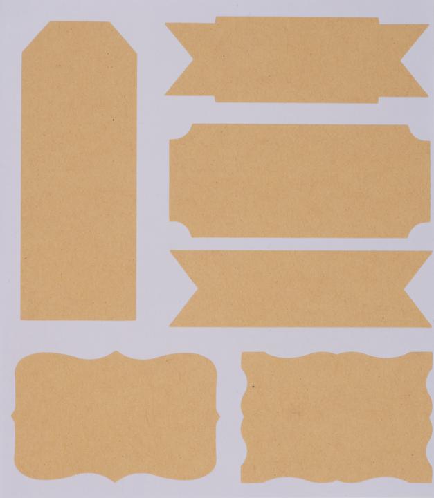 Produktbild Meyco Kraftpapier Sticker "Etiketten", 18 Stk
