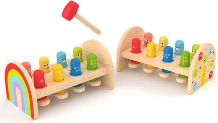 Actual product image Hape Rainbow Hammer Bench