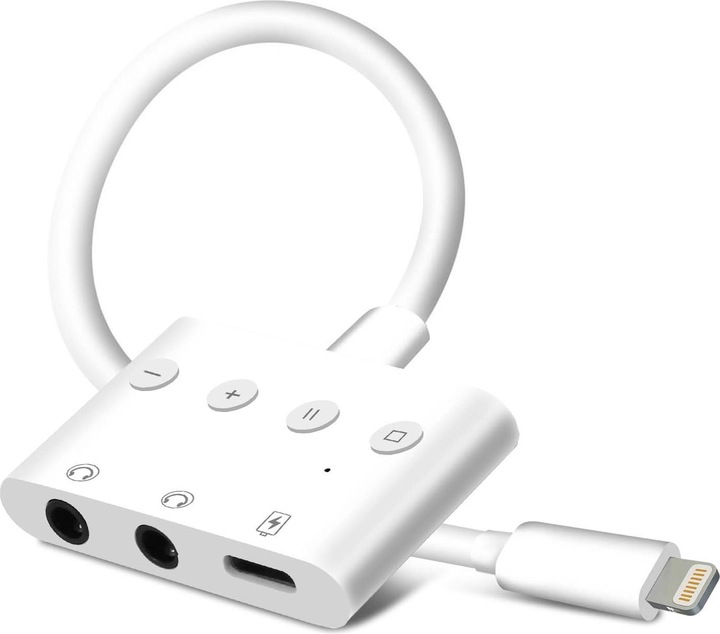 Actual product image Avizar HL-104 3-in-1 Lightning Audio Charging Adapter (Lightning, 3.5mm jack)