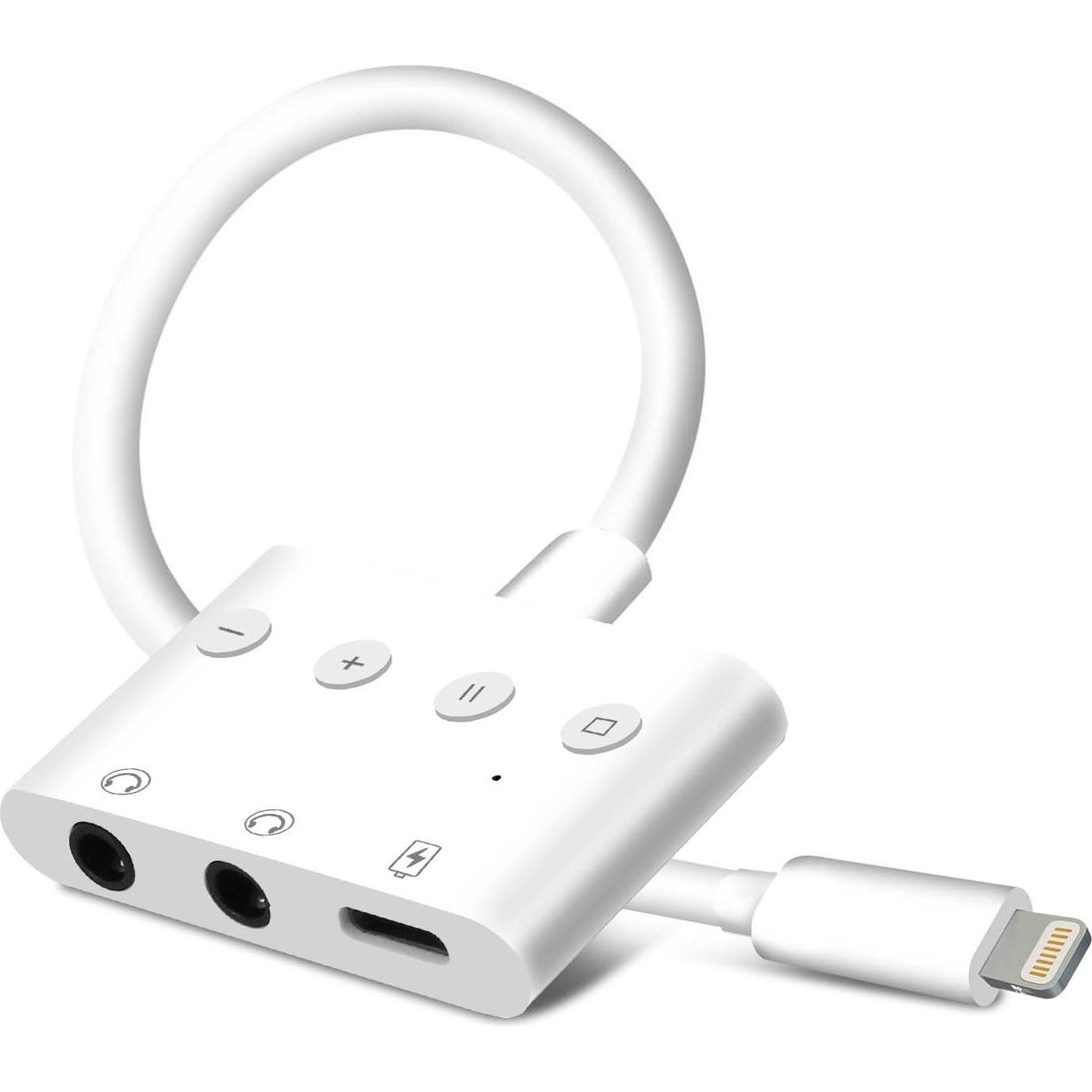 Thumbnail - Avizar HL-104 3-in-1 Lightning Audio- Ladeadapter (Lightning, 3.5mm Klinke), Mobilgerät Adapter, Weiss