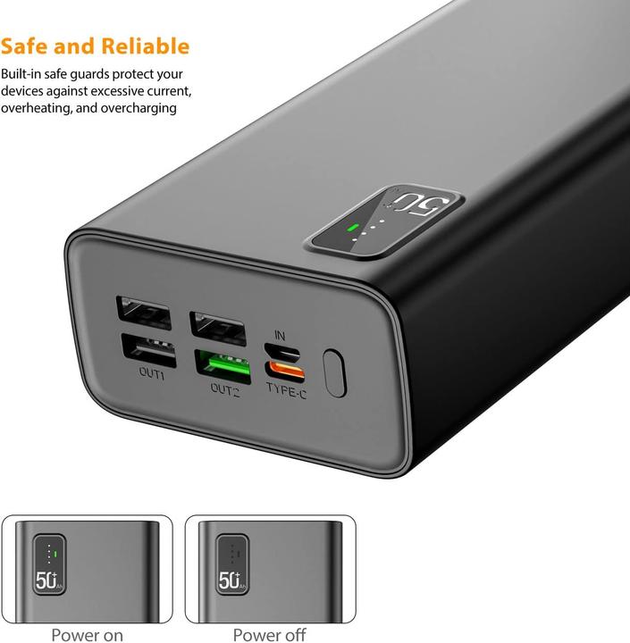 Produktbild Toospon Portable Charger (50000 mAh, 22.50 W)